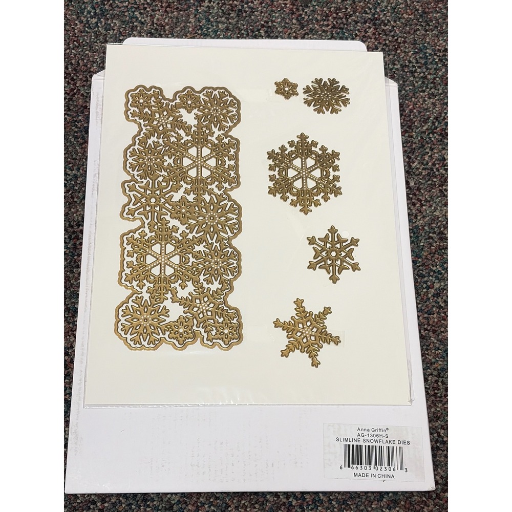 Anna Griffin AG-1306H-S Slimline Snowflake Dies New
